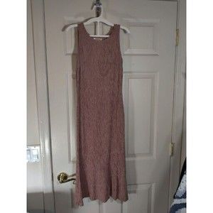 Talbots Women Petites Casual Dress 10 Red Marled Made In USA